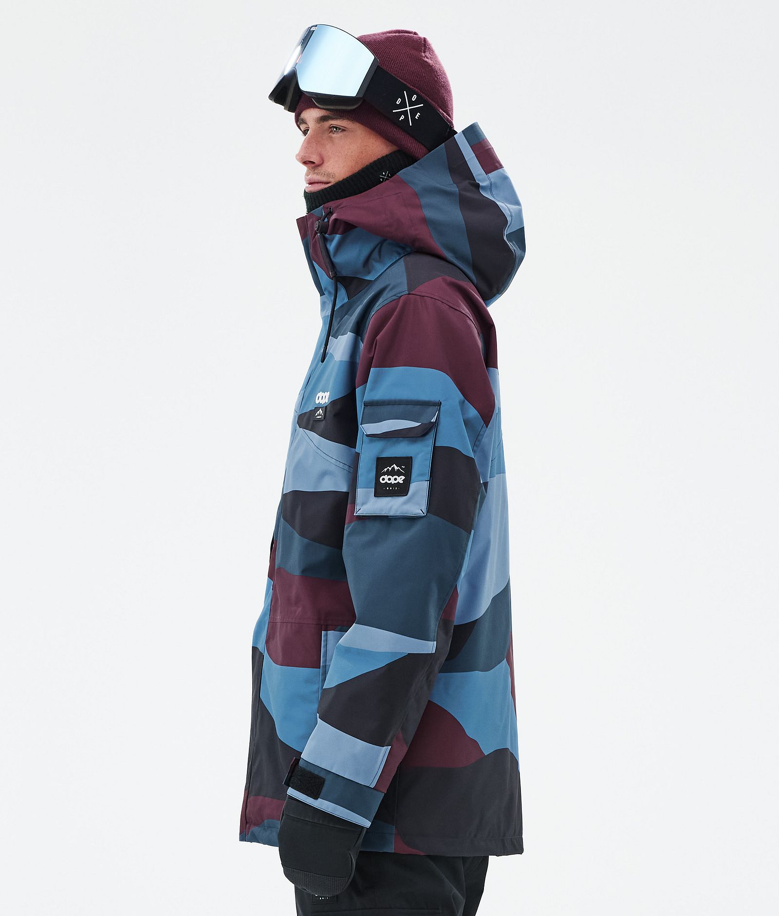 Adept Giacca Snowboard Uomo Shards Burgundy Blue, Immagine 5 di 9