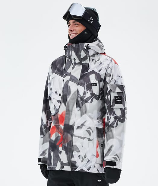 Adept Veste de Ski Homme Spray Black Red