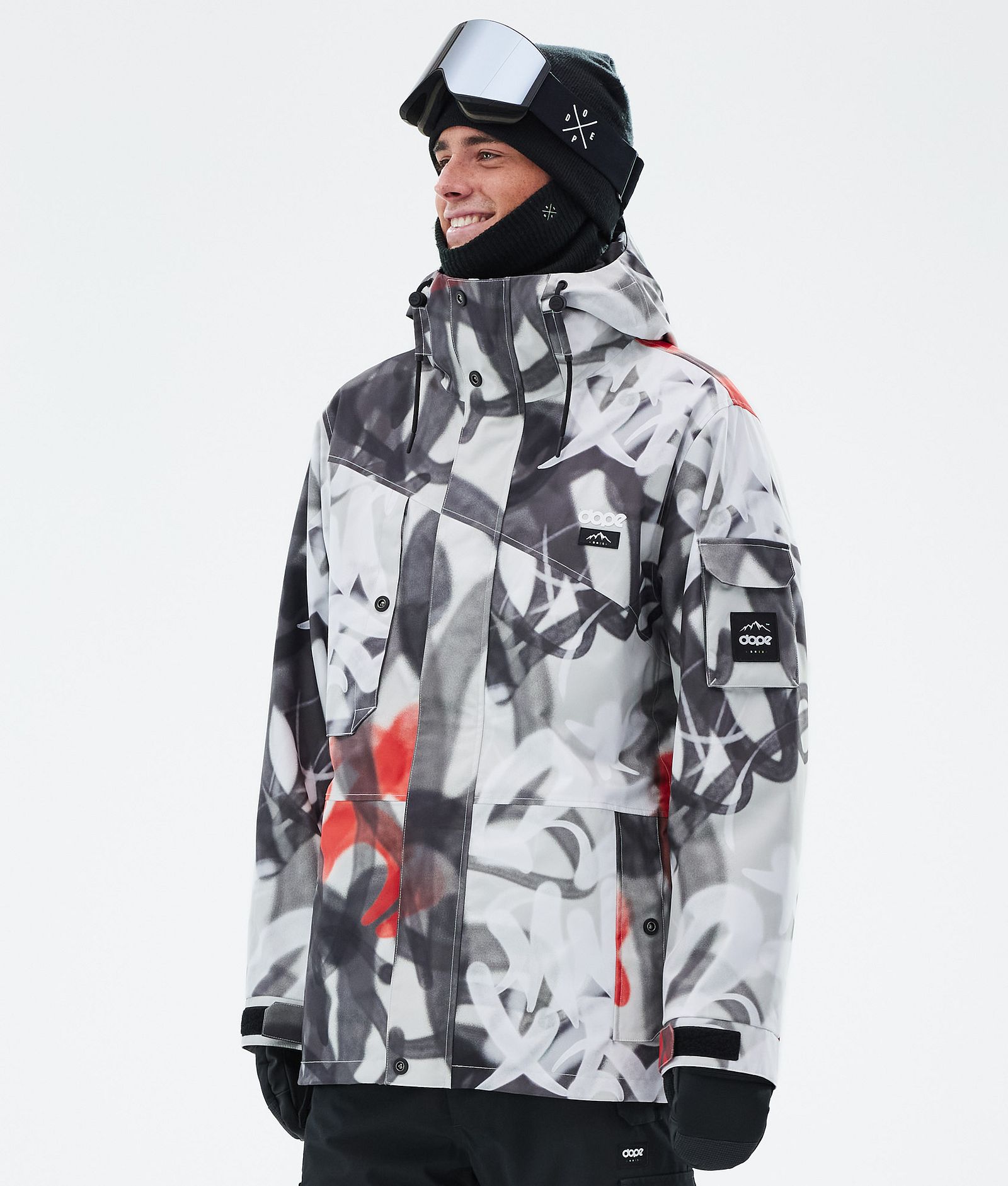 Adept Veste Snowboard Homme Spray Black Red, Image 1 sur 9