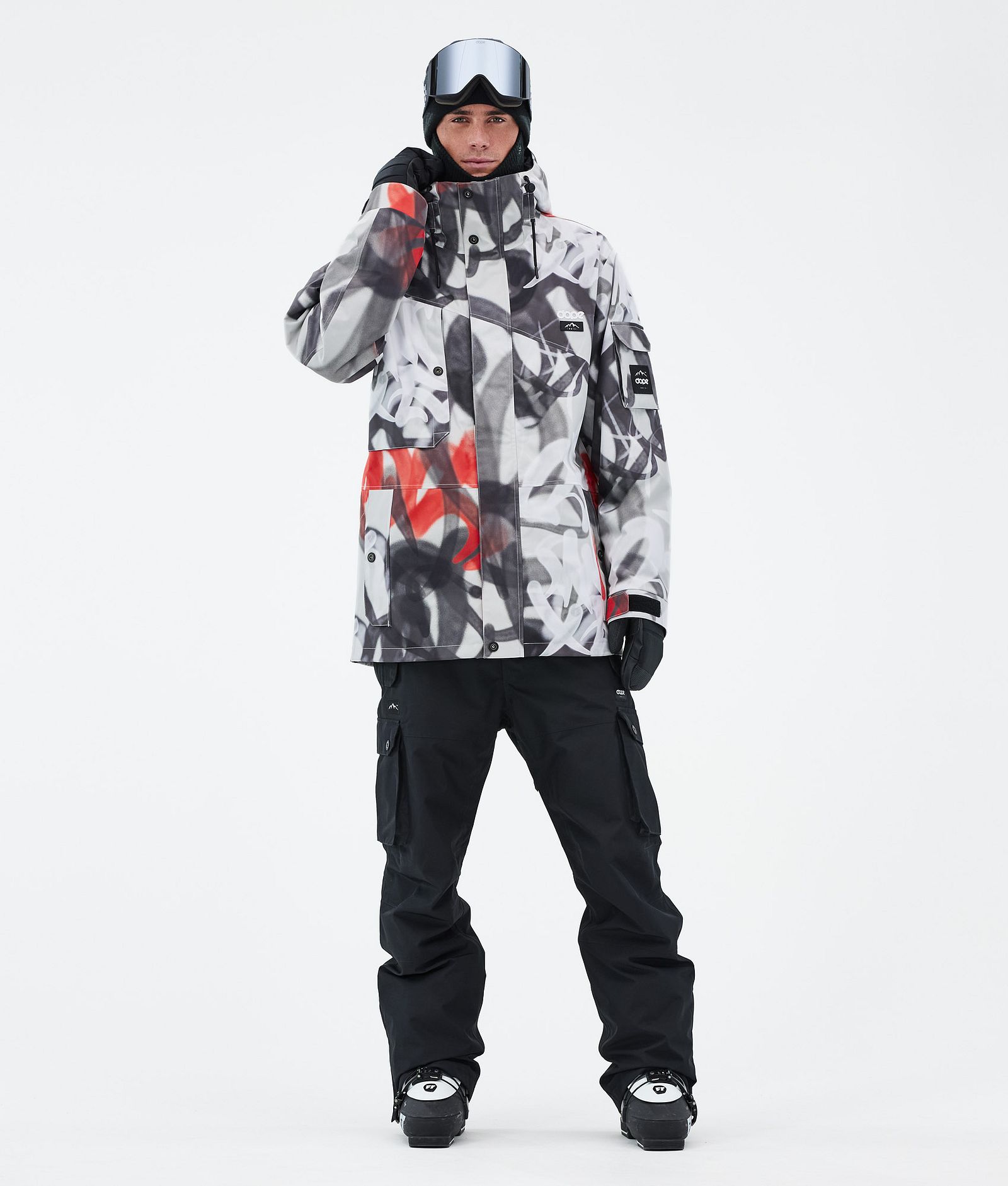 Adept Manteau Ski Homme Spray Black Red, Image 2 sur 9