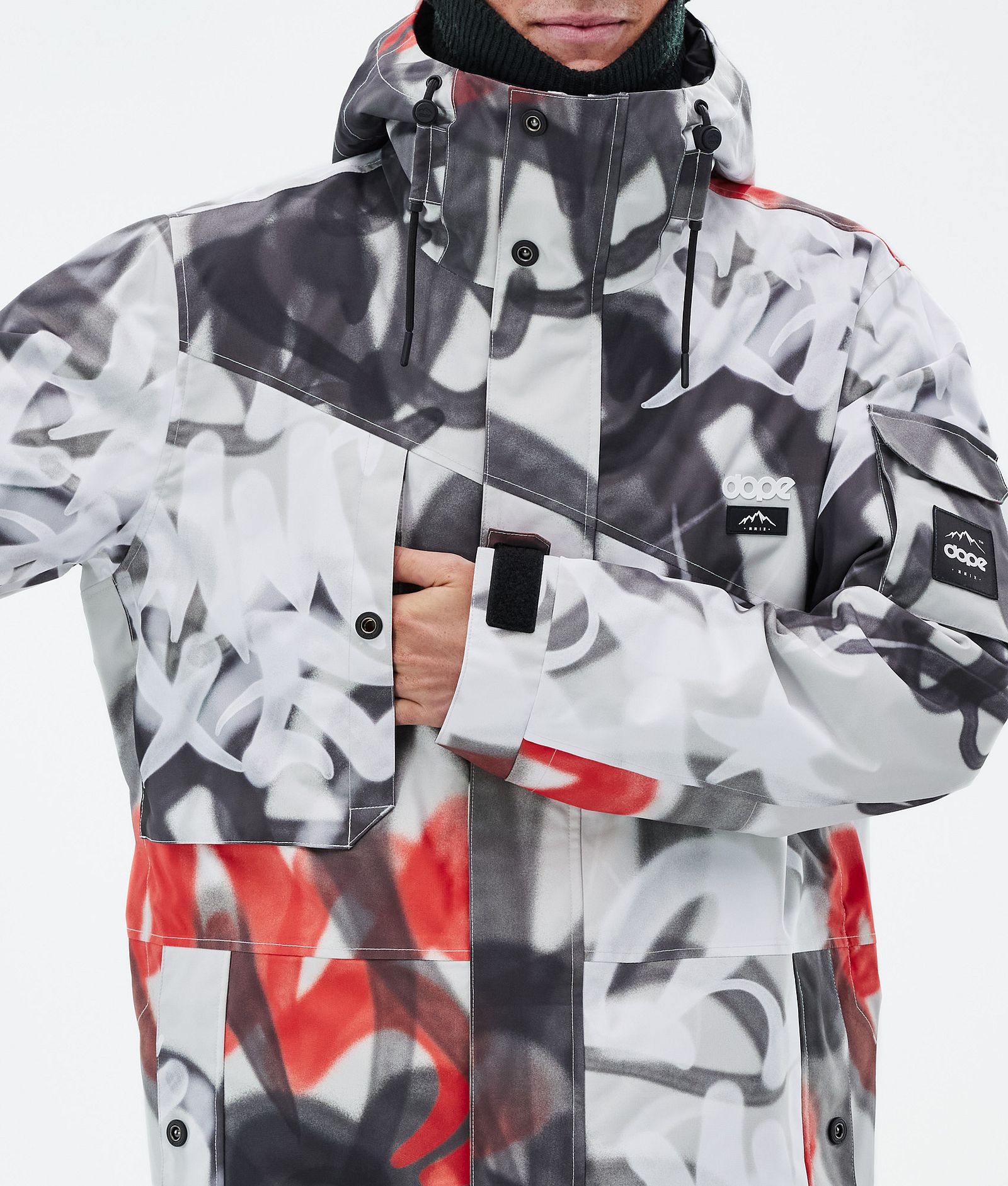 Adept Veste Snowboard Homme Spray Black Red, Image 8 sur 9