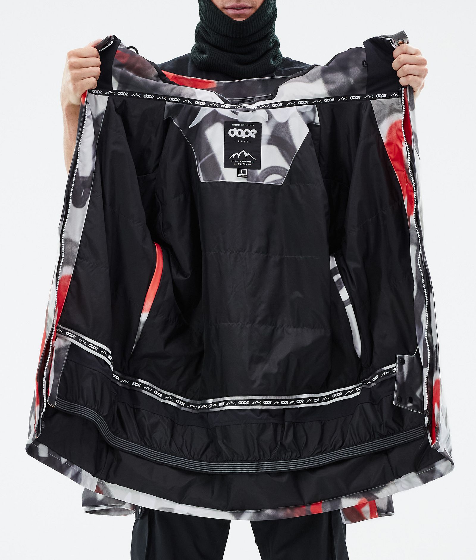 Adept Snowboardjacka Herr Spray Black Red, Bild 9 av 9