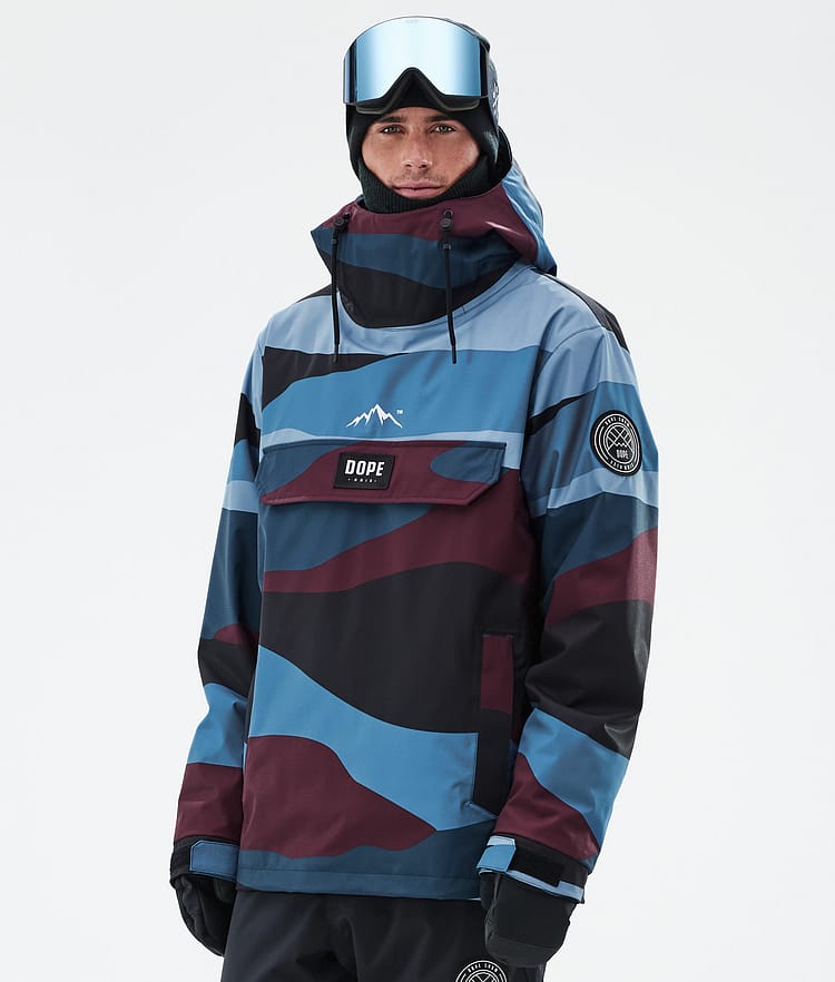 Blizzard Snowboard Jacket Men Shards Burgundy Blue, Image 1 of 8