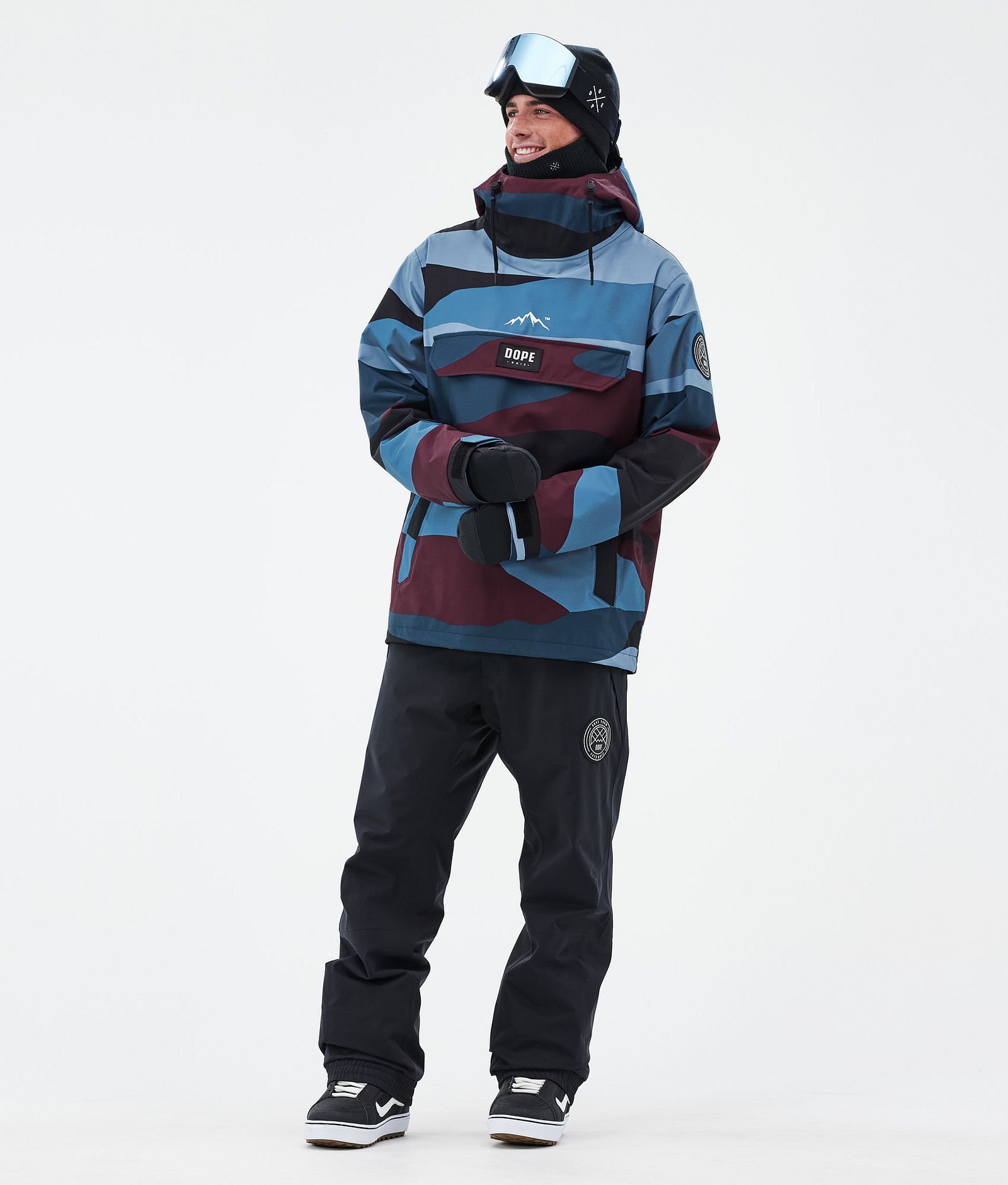 Blizzard Snowboard Jacket Men Shards Burgundy Blue, Image 2 of 8