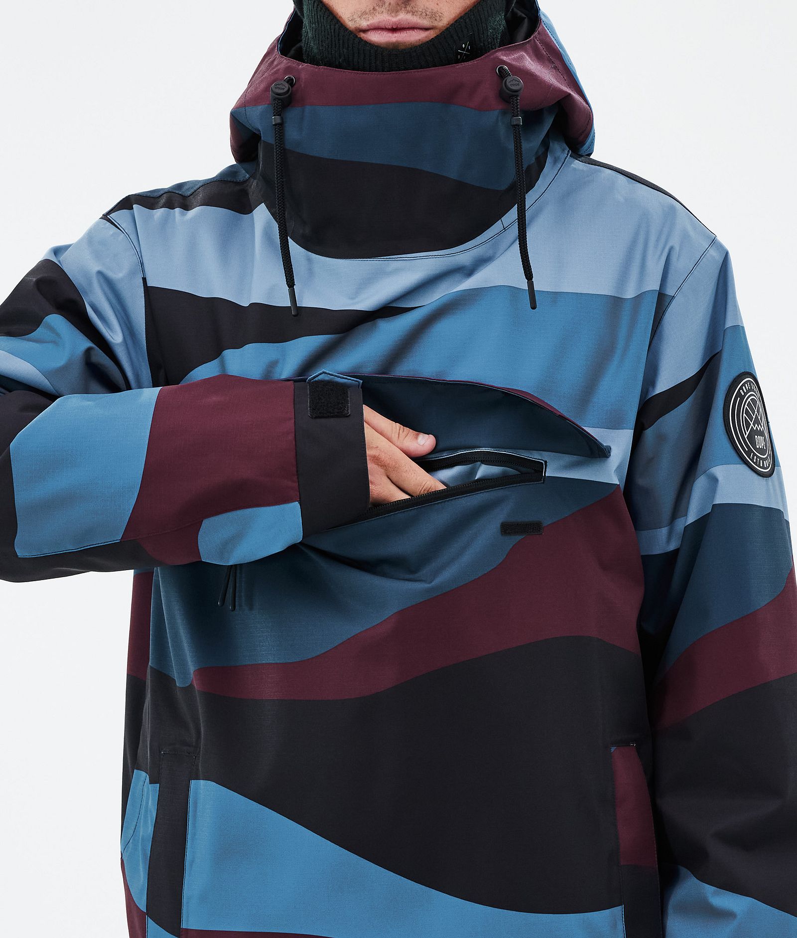 Blizzard Ski Jacket Men Shards Burgundy Blue, Image 8 of 8