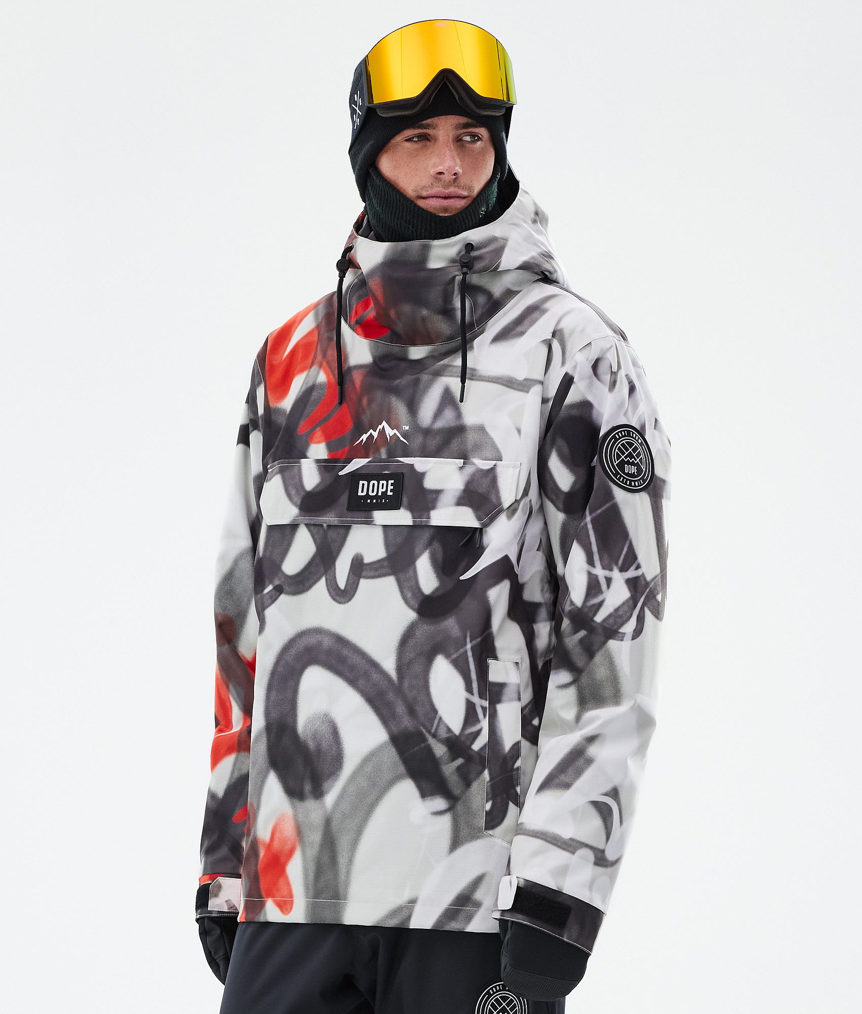 Dope Blizzard Snowboard Jacket Men Spray Black Red Dopesnow