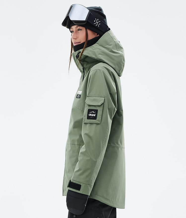 Adept W Veste de Ski Femme Moss Green, Image 5 sur 9