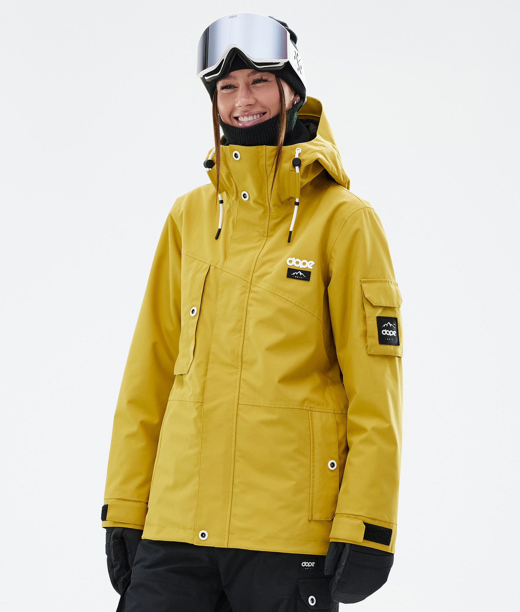 Veste ski jaune femme sale