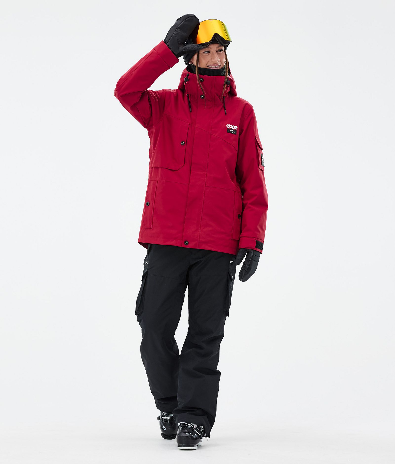 Adept W Veste de Ski Femme Deep Red, Image 2 sur 9