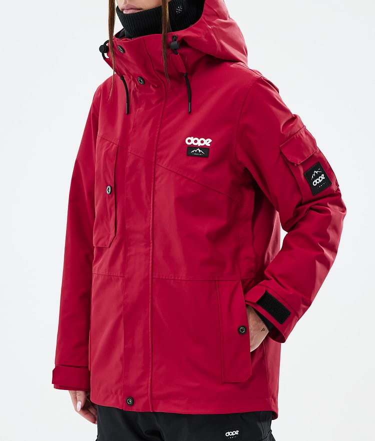 Adept W Snowboardjakke Dame Deep Red, Billede 7 af 9