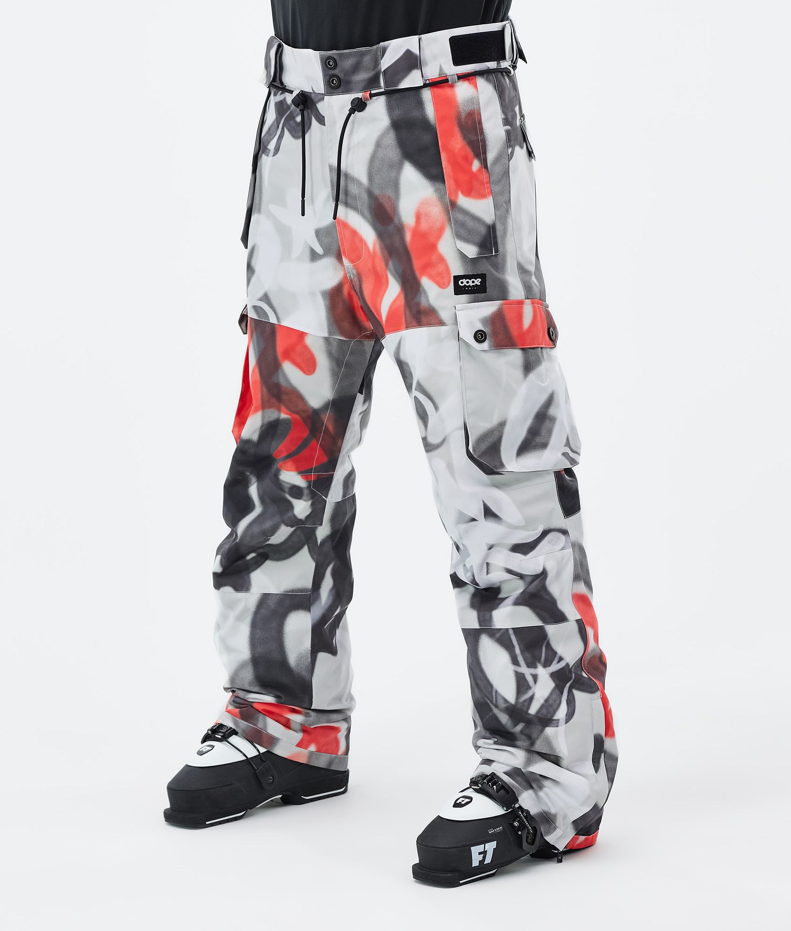 Iconic Ski Pants Men Spray Black Red, Image 1 of 7