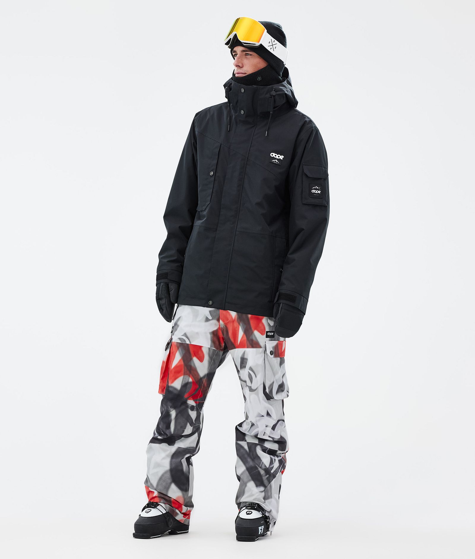 Iconic Pantalon de Ski Homme Spray Black Red, Image 2 sur 7