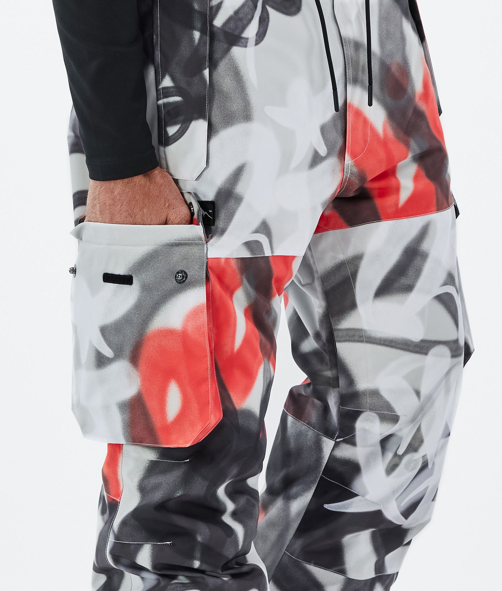 Iconic Snowboard Pants Men Spray Black Red, Image 6 of 7