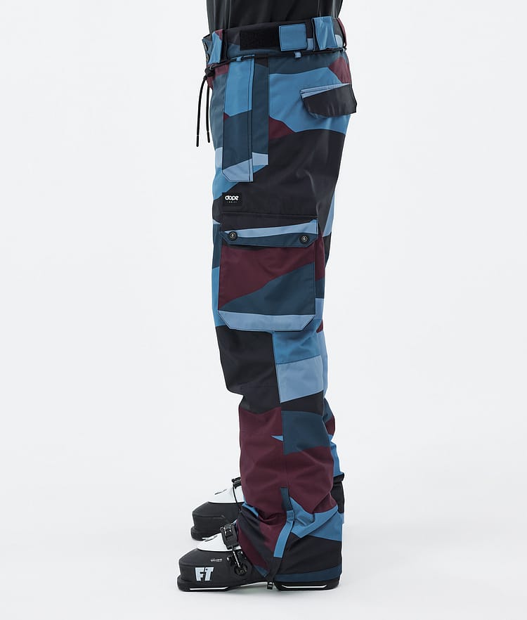 Iconic Ski Pants Men Shards Burgundy Blue, Image 3 of 7