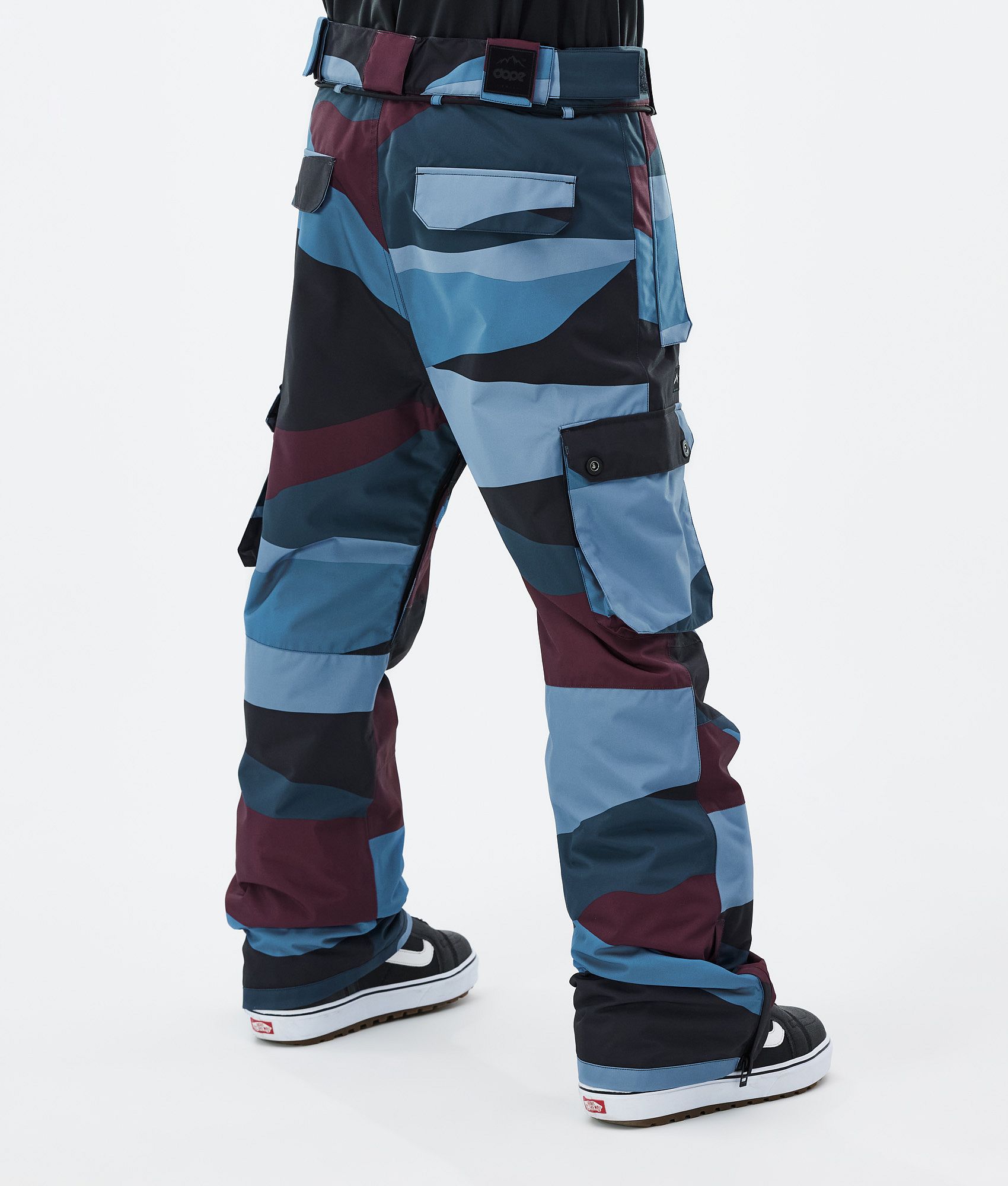 Dope Iconic Men s Snowboard Pants Shards Burgundy Blue