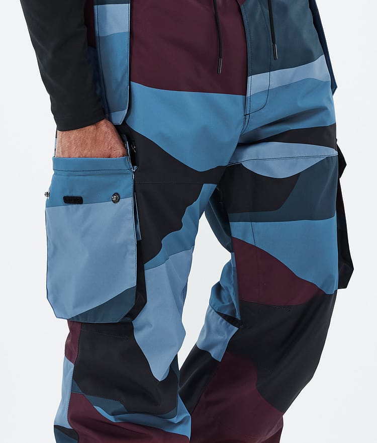 Iconic Snowboard Pants Men Shards Burgundy Blue, Image 6 of 7