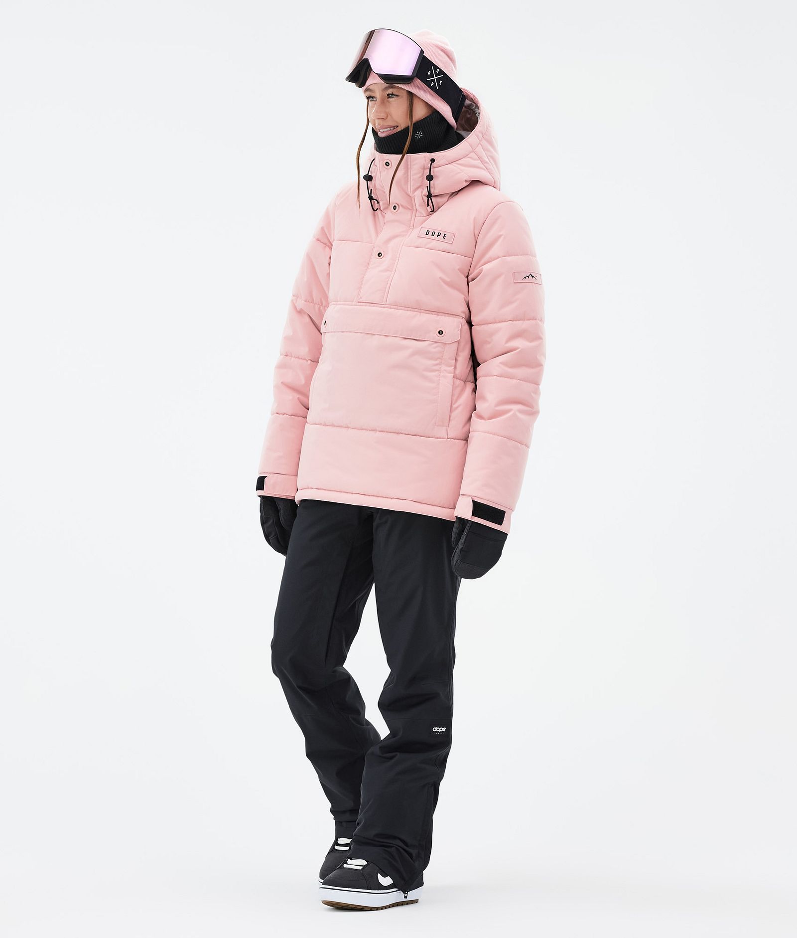 Puffer W Snowboardjacke Damen Soft Pink, Bild 2 von 8