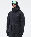 Puffer Full Zip Snowboard Jacket Men Black