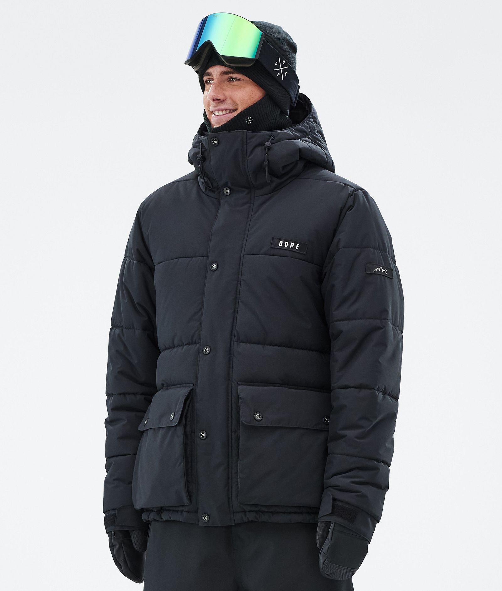 Puffer Full Zip Snowboardjacke Herren Black, Bild 1 von 9