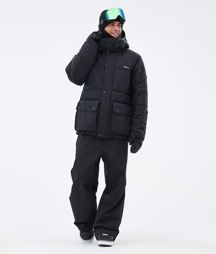 Puffer Full Zip Snowboardjakke Herre Black, Bilde 2 av 9