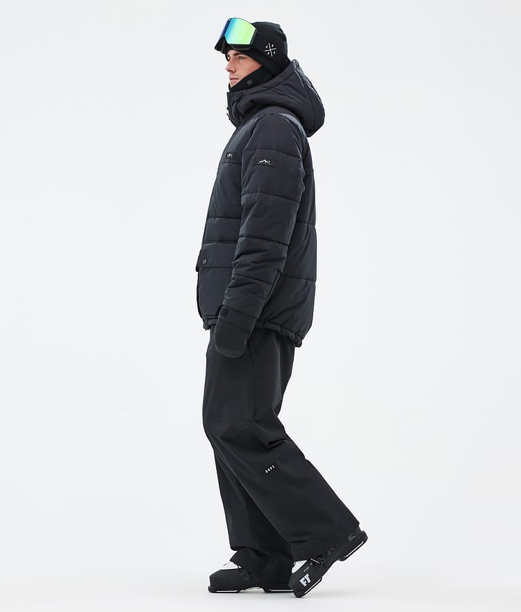 Puffer Full Zip Ski Jacket Men Black, Image 3 of 9