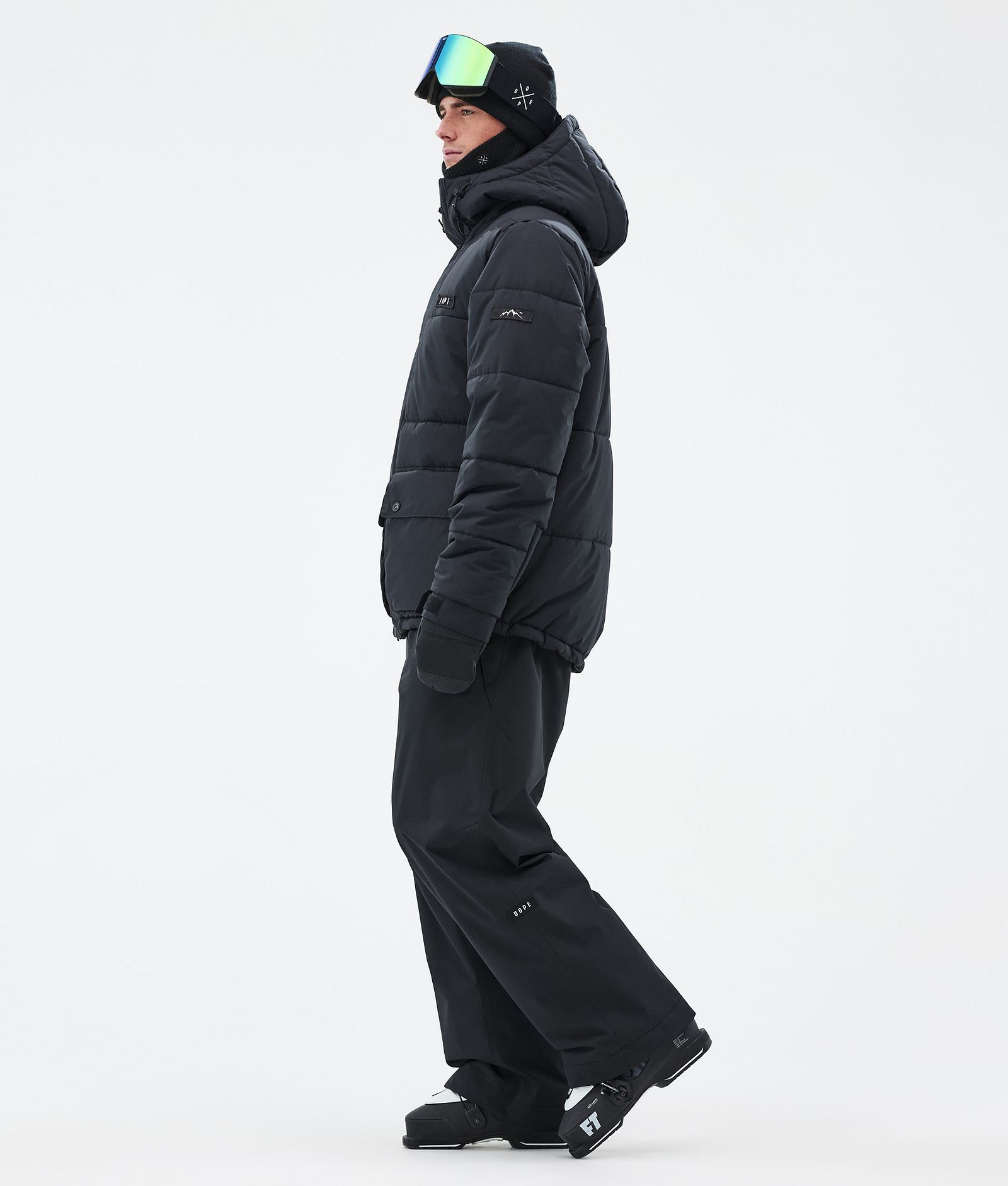 Puffer Full Zip Manteau Ski Homme Black, Image 3 sur 9