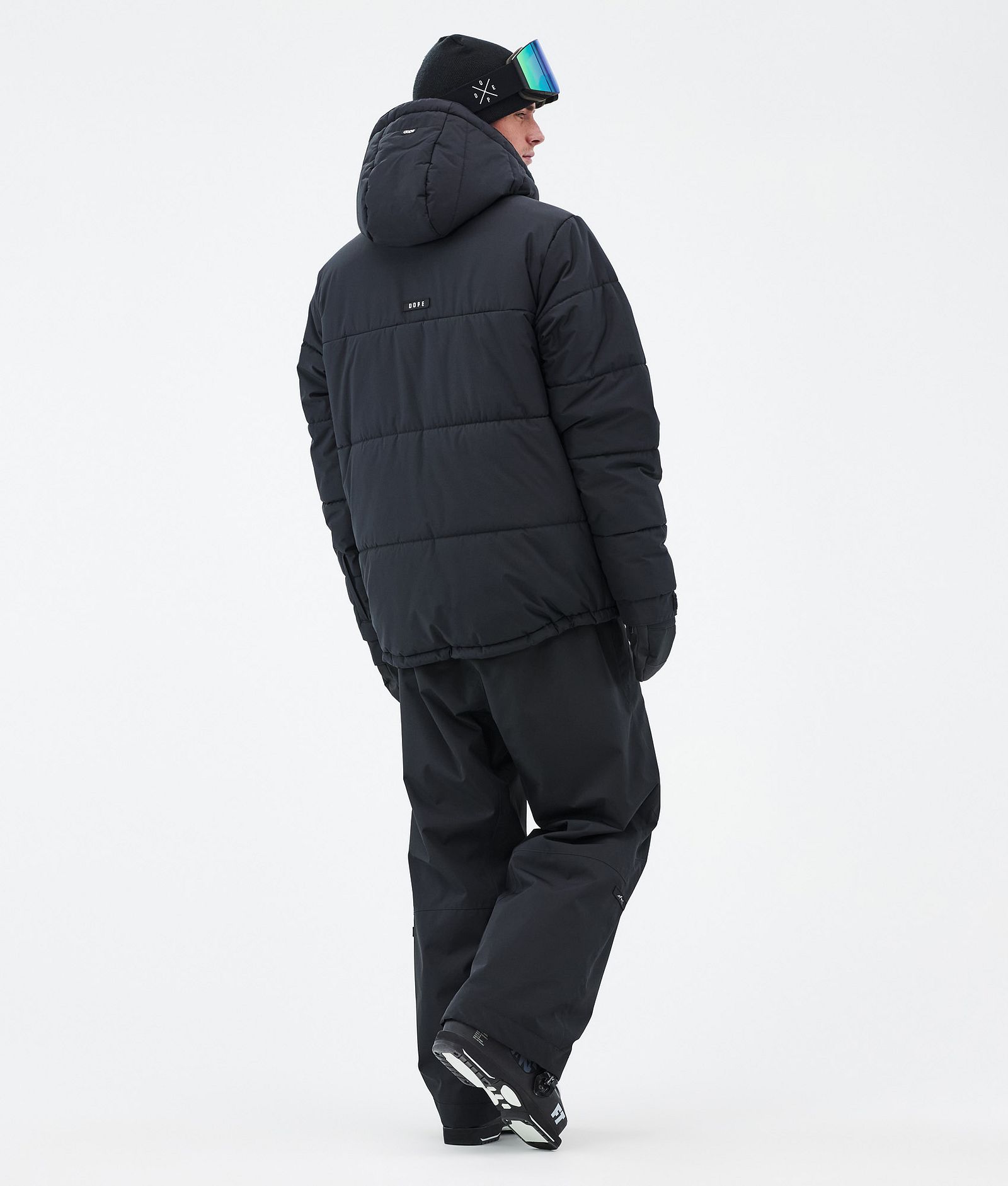 Puffer Full Zip Ski Jacket Men Black, Image 4 of 9