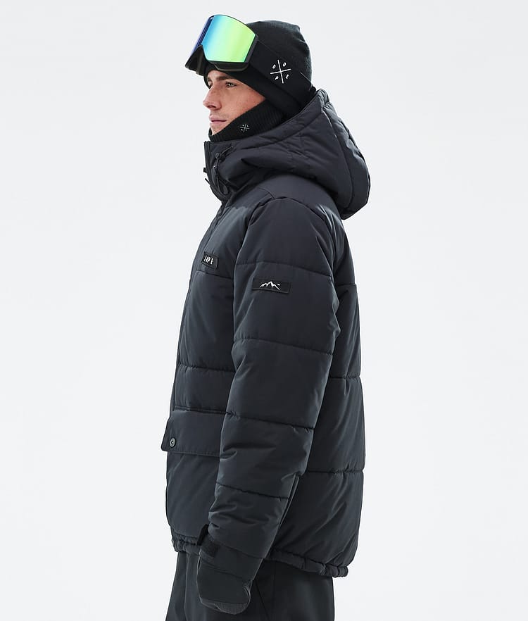 Puffer Full Zip Snowboardjakke Herre Black, Billede 5 af 9