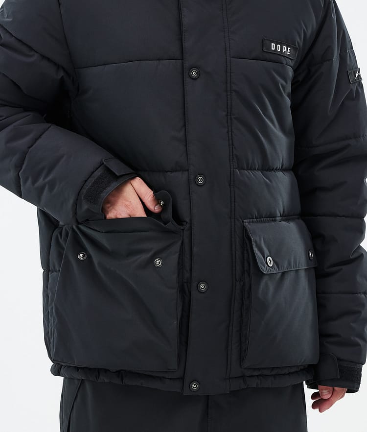 Puffer Full Zip Ski Jacket Men Black, Image 8 of 9