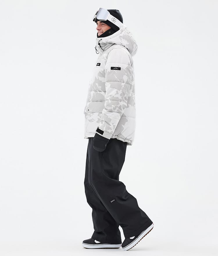 Puffer Full Zip Snowboardjakke Herre Grey Camo Renewed, Bilde 3 av 9