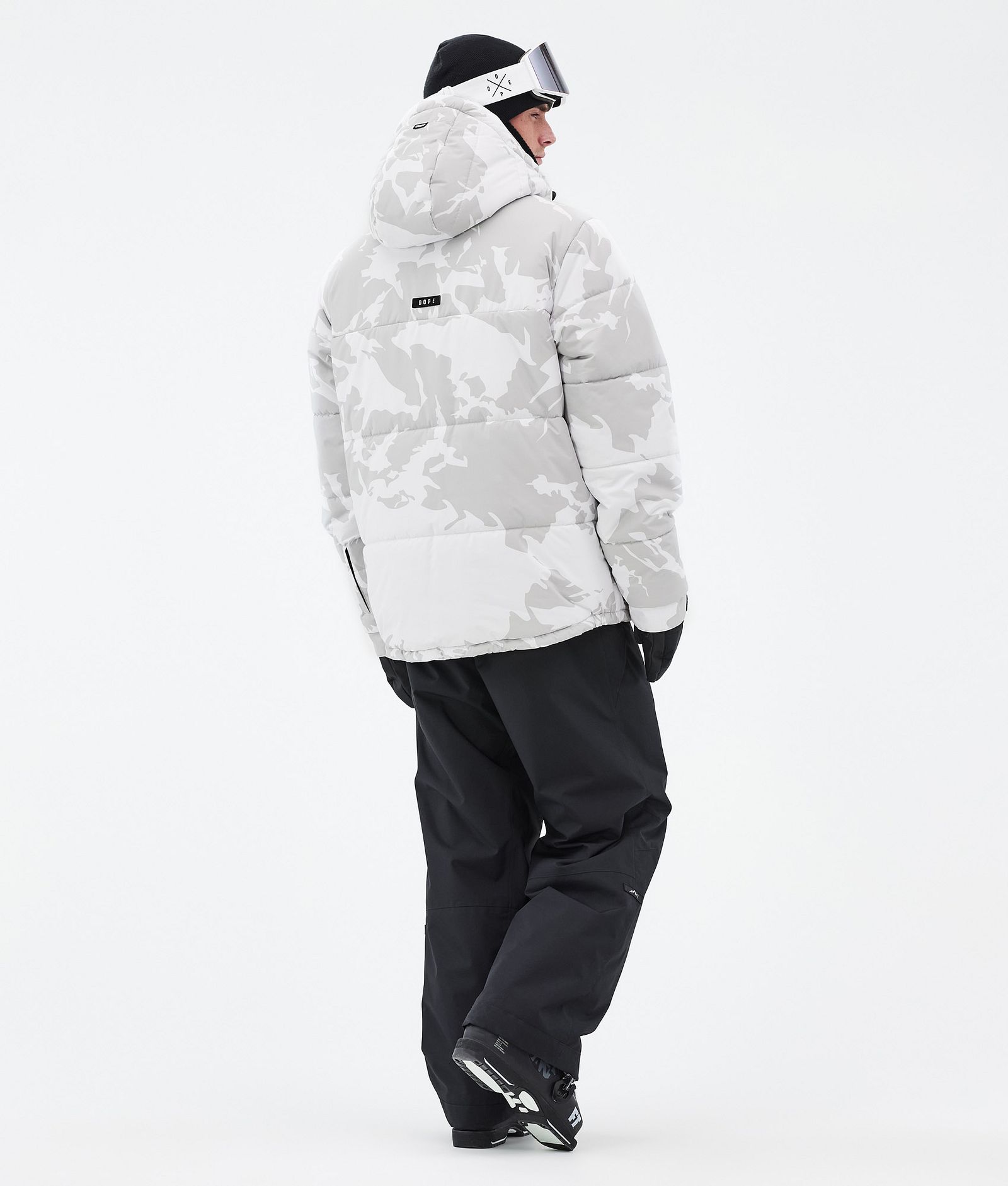 Puffer Full Zip Ski jas Heren Grey Camo, Afbeelding 4 van 9