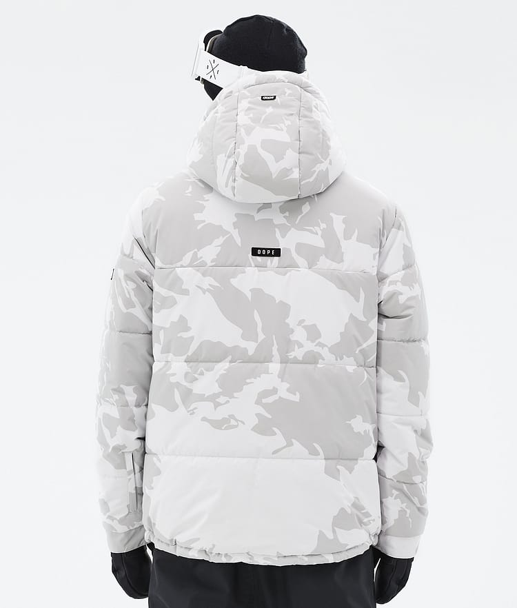 Puffer Full Zip Ski Jacket Men Grey Camo, Image 6 of 9