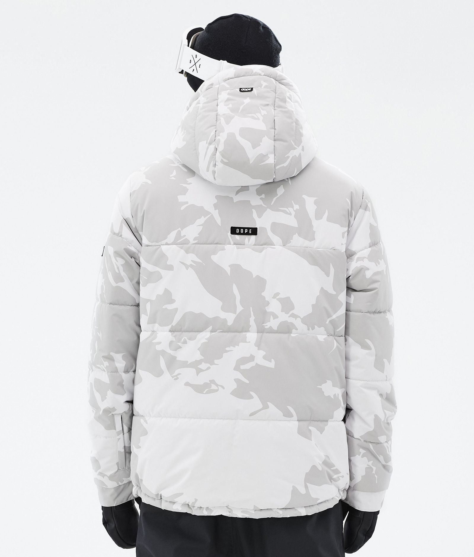 Puffer Full Zip Ski Jacket Men Grey Camo, Image 6 of 9