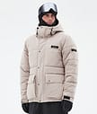 Puffer Full Zip Skidjacka Herr Sand