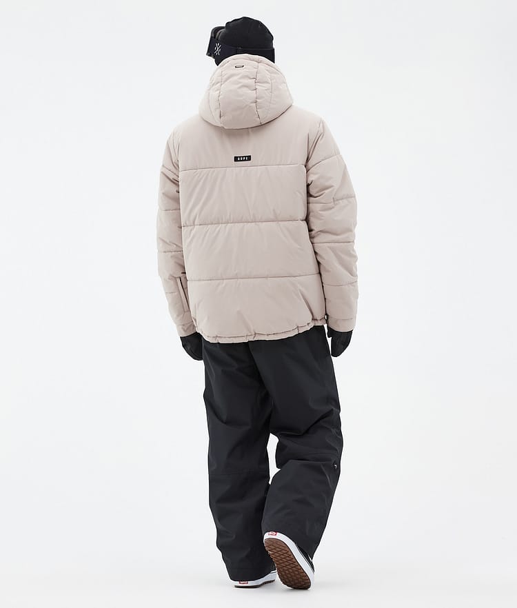 Puffer Full Zip Snowboardjakke Herre Sand Renewed, Bilde 4 av 9