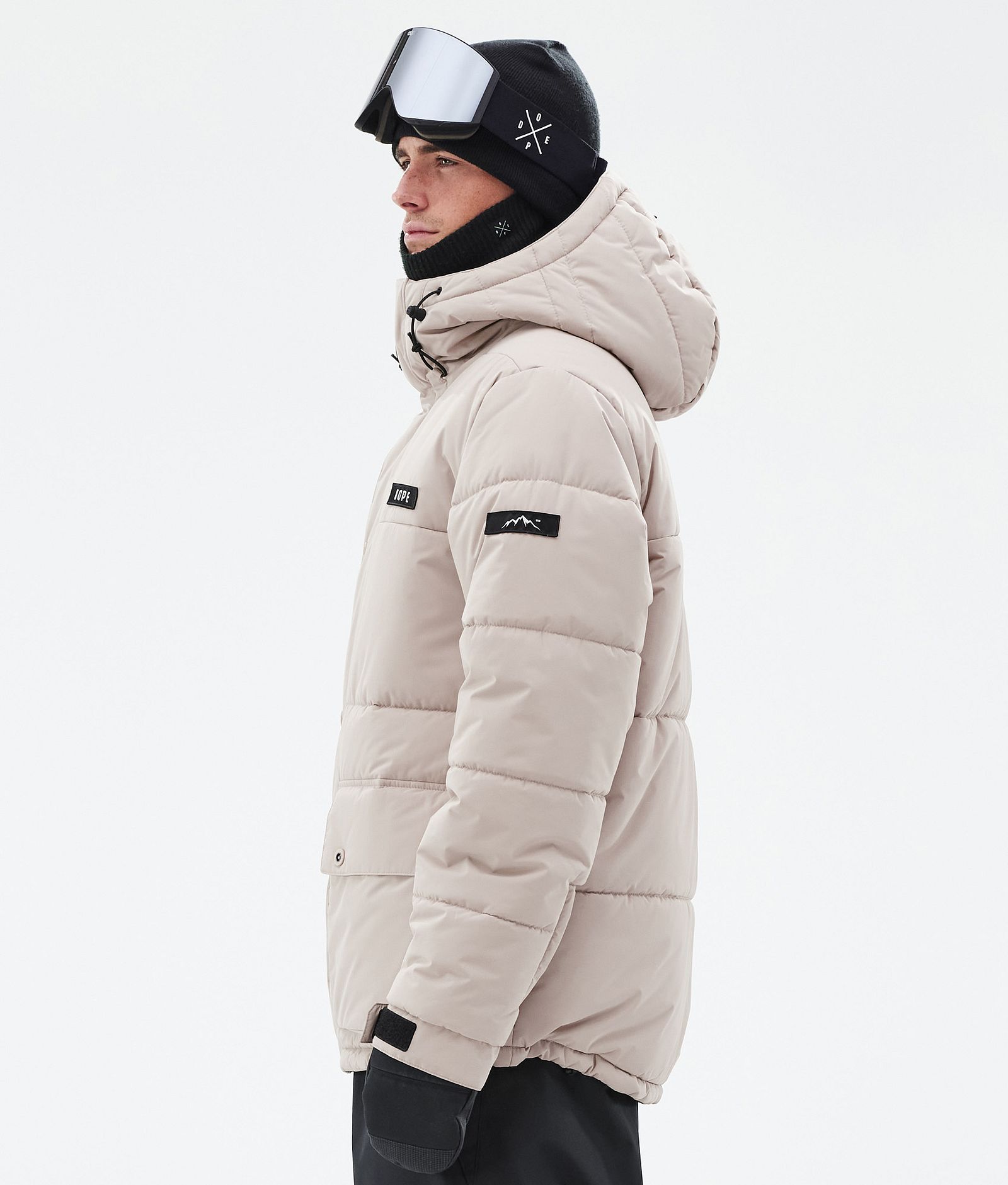 Puffer Full Zip Snowboardjakke Herre Sand Renewed, Bilde 5 av 9