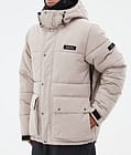 Puffer Full Zip Snowboardjacke Herren Sand, Bild 7 von 9