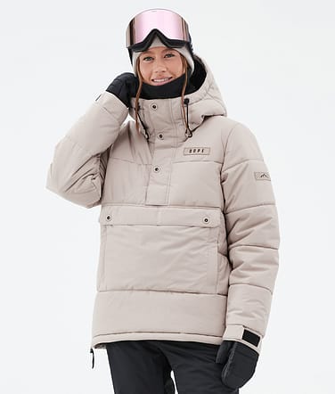 Puffer W Skijacke Damen Sand