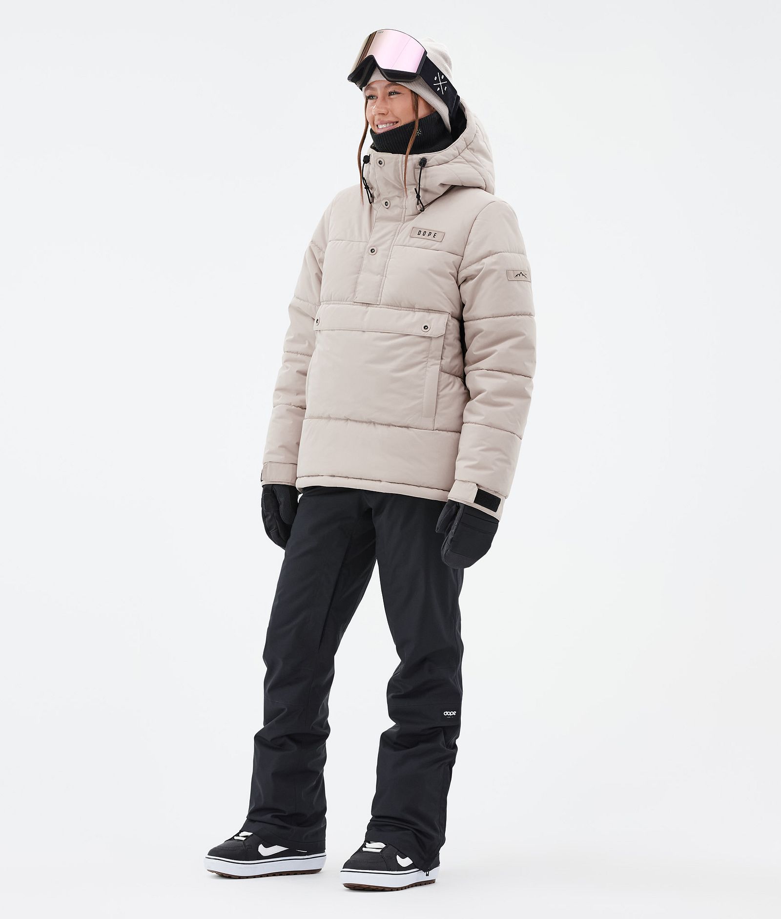 Puffer W Veste Snowboard Femme Sand, Image 2 sur 8