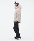 Puffer W Snowboardjakke Dame Sand, Bilde 3 av 8