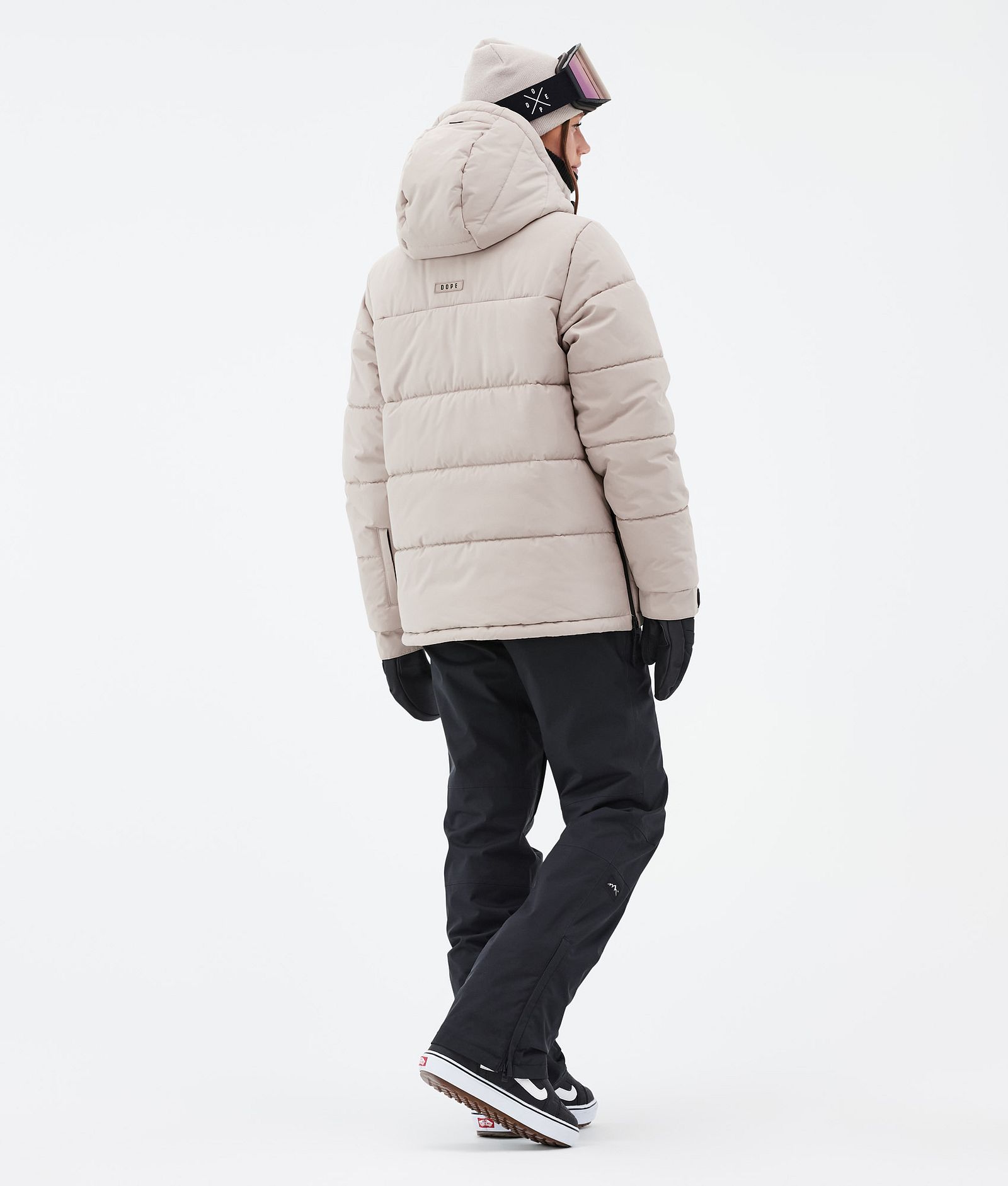 Puffer W Snowboardjakke Dame Sand, Billede 4 af 8