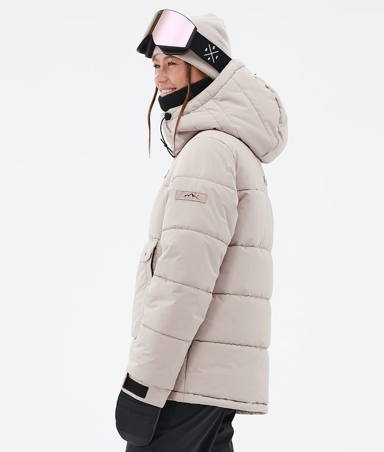 Puffer W Manteau Ski Femme Sand, Image 5 sur 8