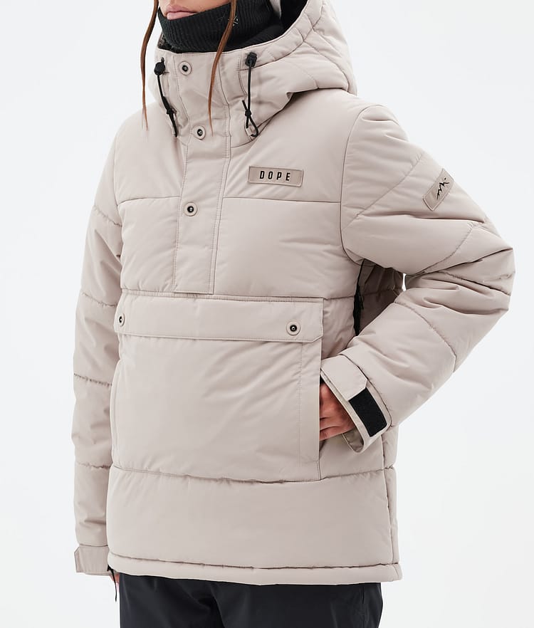 Puffer W Skijakke Dame Sand, Bilde 7 av 8