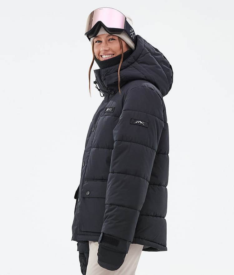 Puffer W Full Zip Lyžařská Bunda Dámské Black, Obrázek 5 z 9