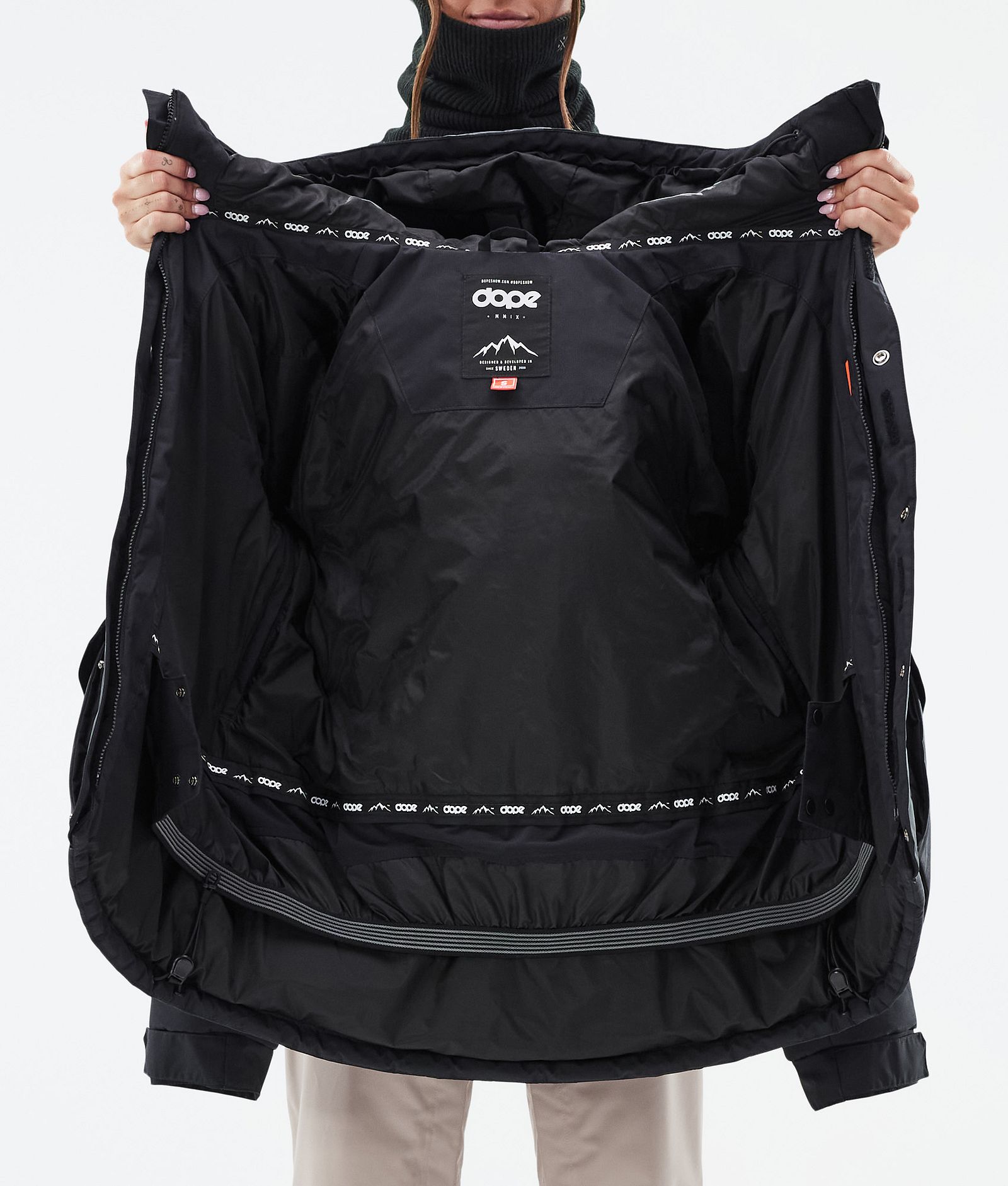 Puffer W Full Zip Kurtka Snowboardowa Kobiety Black, Zdjęcie 9 z 9