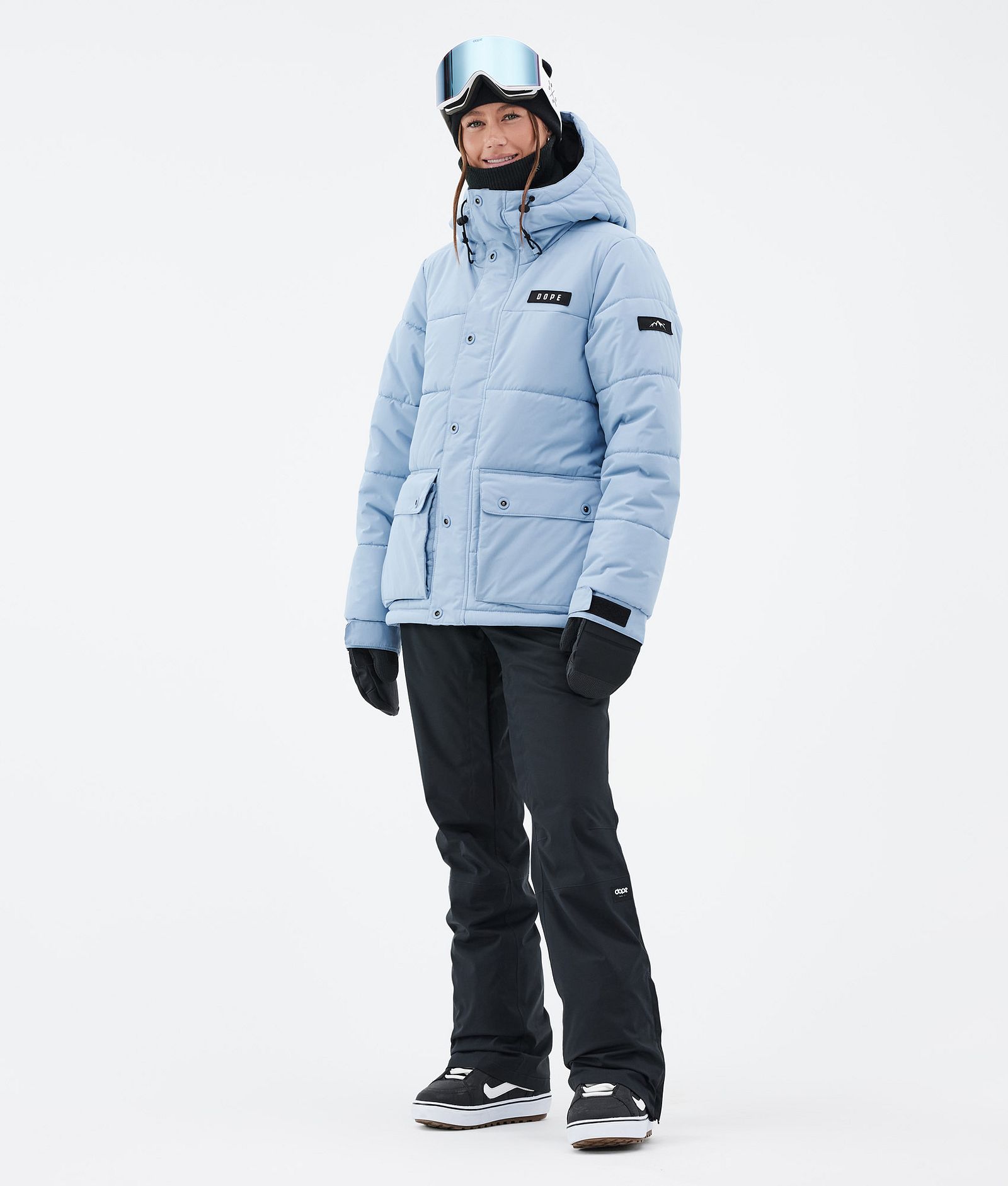 Puffer W Full Zip Snowboard Jacket Women Light Blue, Image 2 of 9