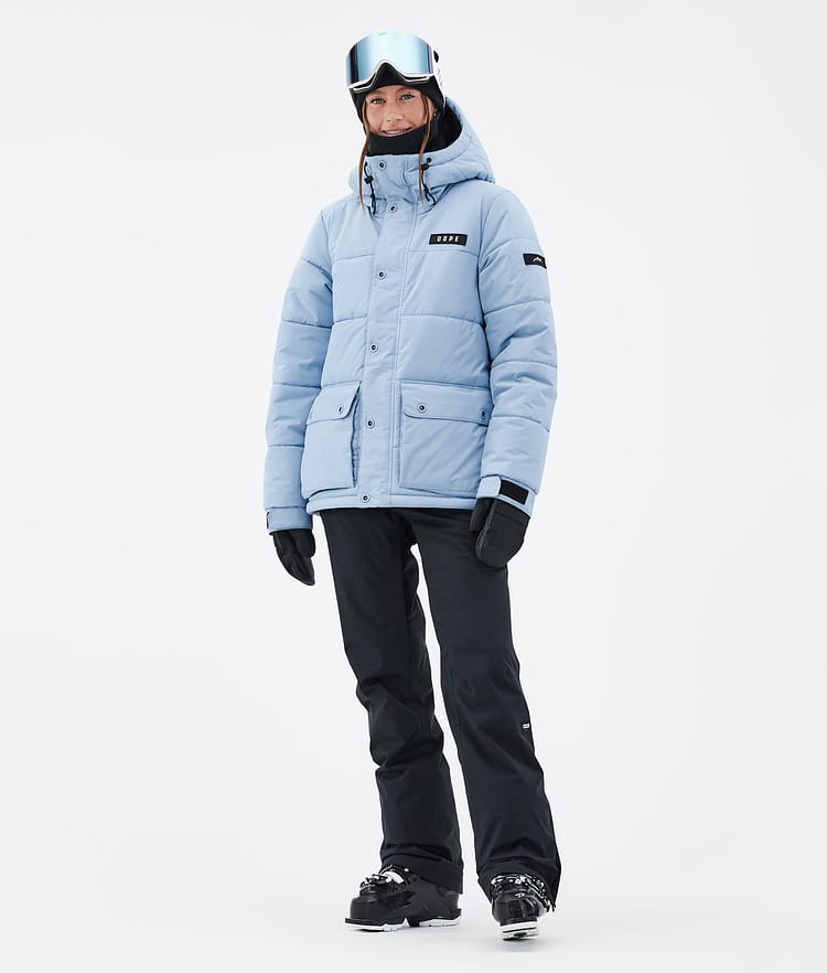 Puffer W Full Zip Laskettelutakki Naiset Light Blue, Kuva 2 / 9