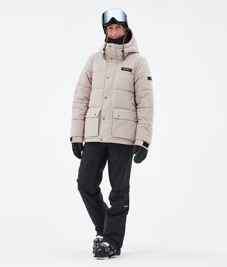 Puffer W Full Zip Ski Jacket Women Sand, Image 2 of 9