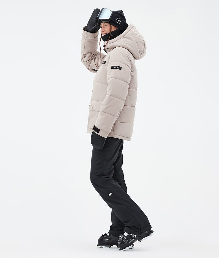 Puffer W Full Zip Ski Jacket Women Sand, Image 3 of 9