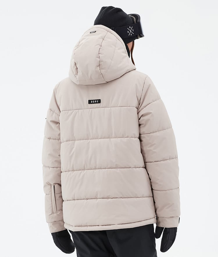 Puffer W Full Zip Giacca Sci Donna Sand, Immagine 6 di 9